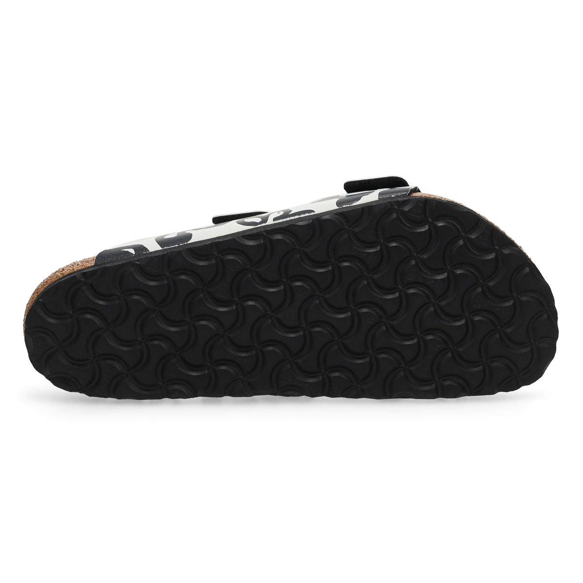 Women's Arizona Birko-Flor 2 Strap Sandal - Blooms White/Black