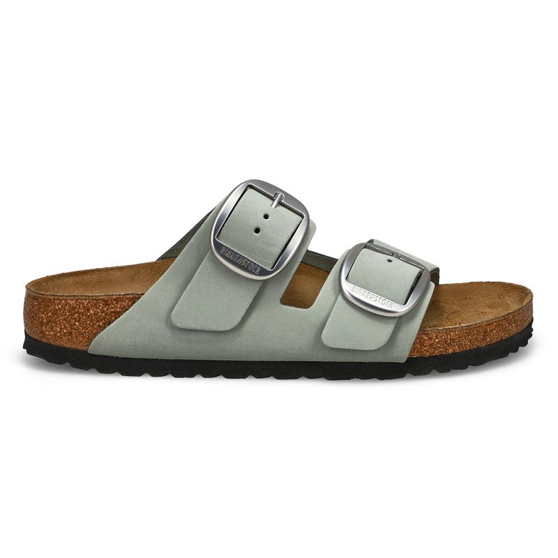 Sandale étroite à 2 brides en cuir ARIZONA BIG BUCKLE, sauge pure, femmes