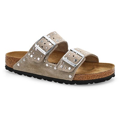 Lds Arizona Rivets 2 Strap Sandal - Taupe