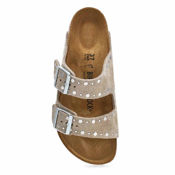 Women's Arizona Rivets 2 Strap Sandal - Taupe