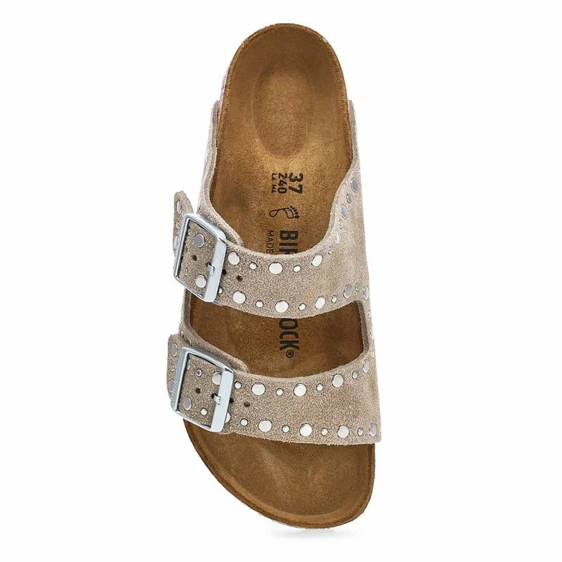 Women's Arizona Rivets 2 Strap Sandal - Taupe
