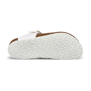 Tongs étroites en Birko-Flor GIZEH FLOWERS, blanc,