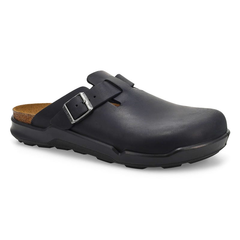 Sabot décontracté en cuir huilé BOSTON RUGGED, noir, hommes