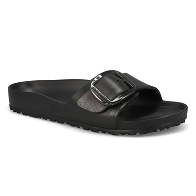 Lds Madrid Big Buckle EVA Narrow Sandal - Black