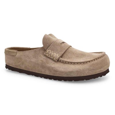 Lds Naples 2.0 Grip Casual Suede Clog - Taupe