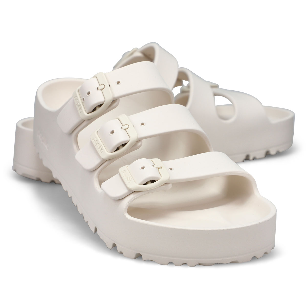Women's  Florida III Platform EVA 3 Strap Narrow Sandal - Eggshell