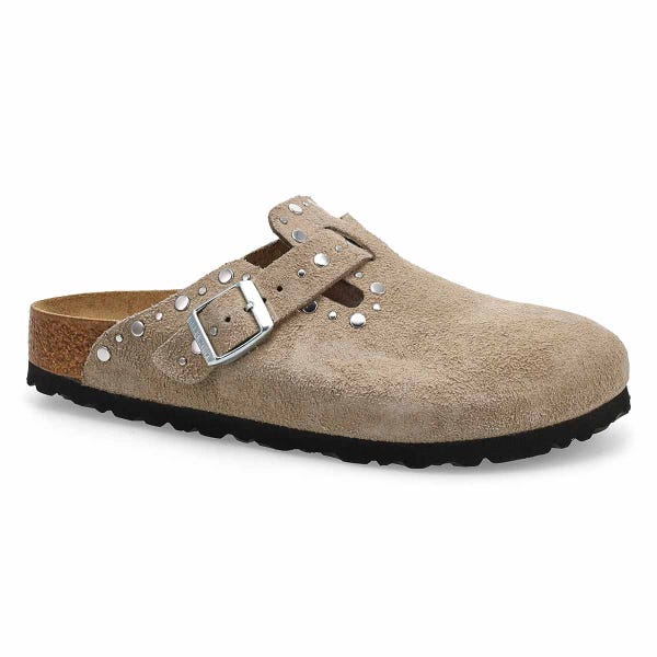 Women's  Boston Rivets Narrow Clog - Taupe