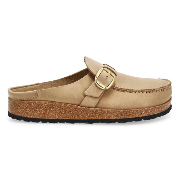 Sabot Buckley pour femmes en cuir huilé, largeur étroite - Tobacco