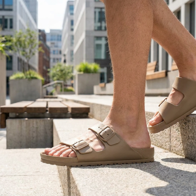 Men's Arizona EVA 2 Strap Sandal - Gray Taupe