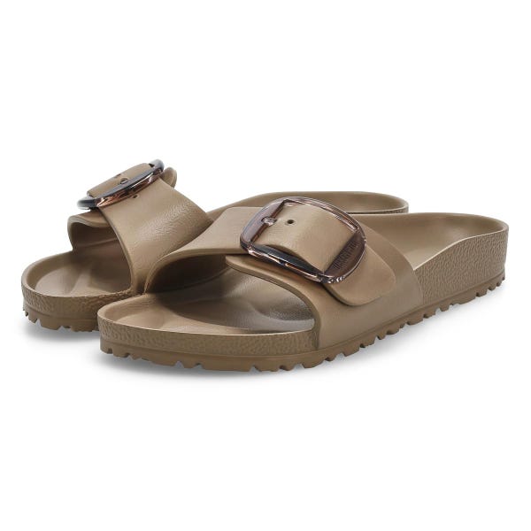 Sandale à grosse boucle MADRID BIG BUCKLE EVA, gris taupe, femmes - ÉTROITE