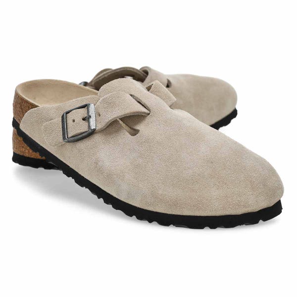 Sabot étroit à assise souple BOSTON, huître ton sur ton, femmes