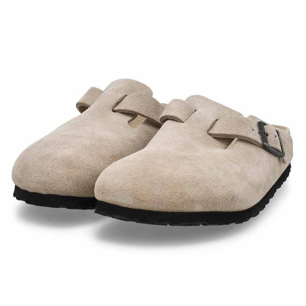 Sabot étroit à assise souple BOSTON, huître ton sur ton, femmes