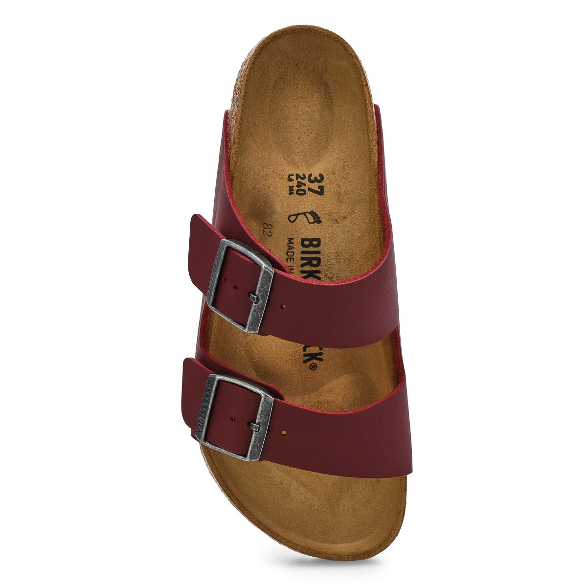 Sandale à 2 brides en Birko-Flor ARIZONA, zinfandel, femmes