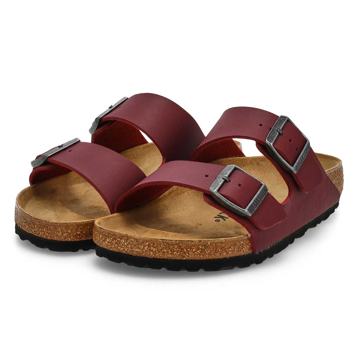 Sandale à 2 brides en Birko-Flor ARIZONA, zinfandel, femmes