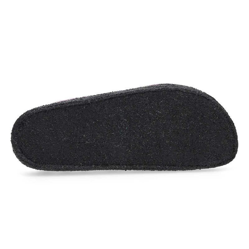 Pantoufle étroite ZERMATT SHEARLING, rayures teintes mauve, femmes