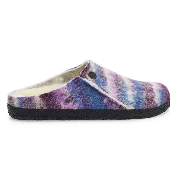 Pantoufle étroite ZERMATT SHEARLING, rayures teintes mauve, femmes