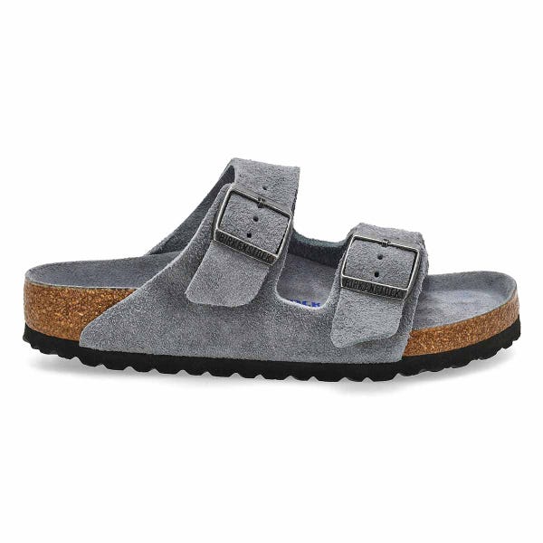 Sandale à 2 brides avec assise souple ARIZONA SOFT FOOTBED, gris basalte, femmes