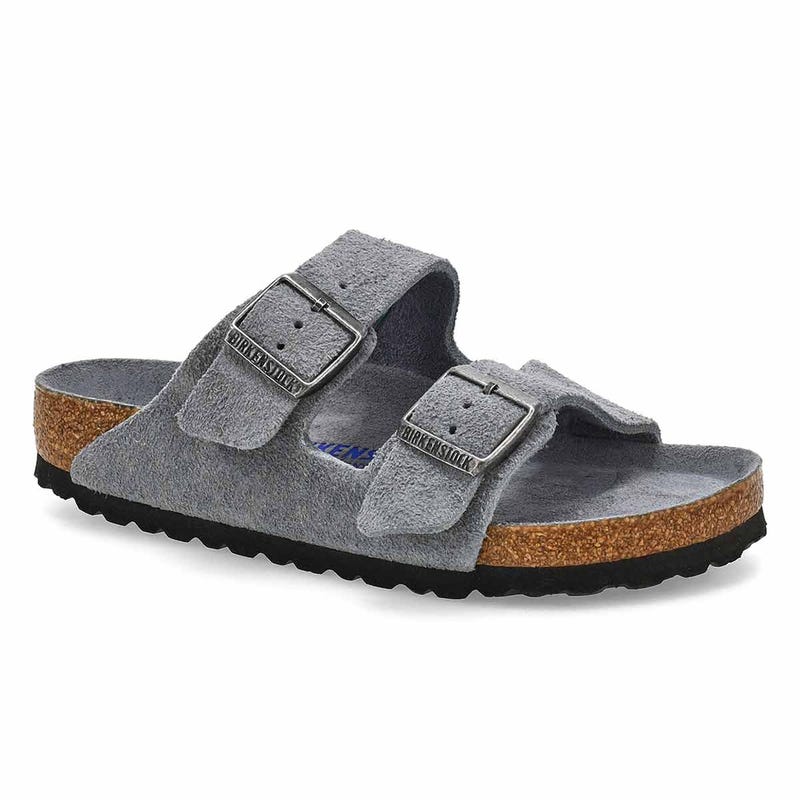 Sandale à 2 brides avec assise souple ARIZONA SOFT FOOTBED, gris basalte, femmes