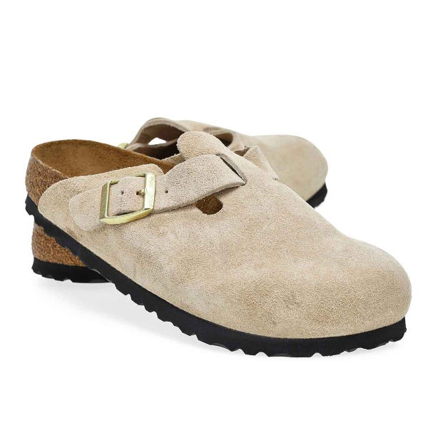 Sabot à lit de pied souple BOSTON, château de sable, femmes - ÉTROIT