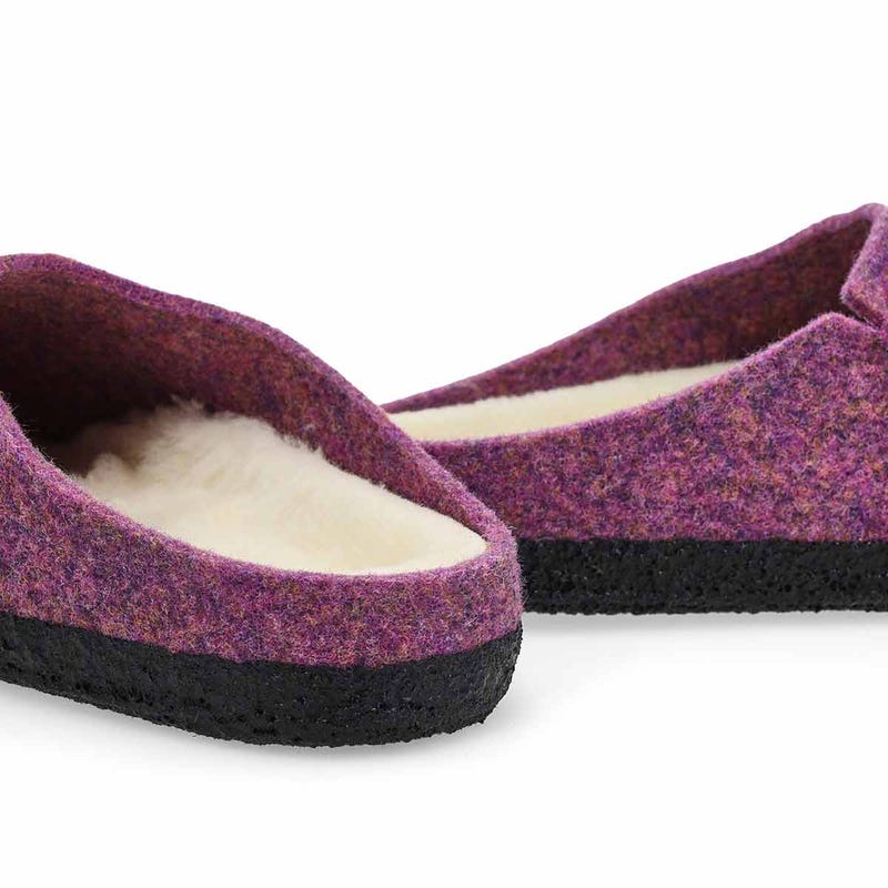Pantoufle étroite ZERMATT SHEARLING, mauve/écru, femmes