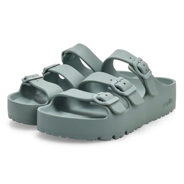 Women's Florida III Platform EVA 3 Strap Narrow Sandal - Pure Sage