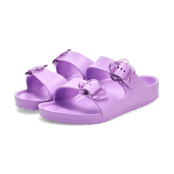 Girls'  Arizona Flower Buckle EVA Narrow Sandal - Crocus