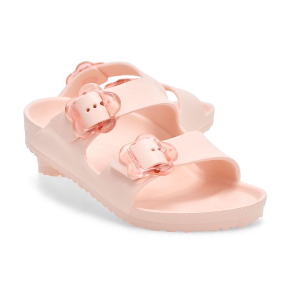 Girls'  Arizona Flower Buckle EVA Narrow Sandal - Light Rose