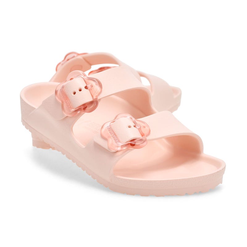 Girls'  Arizona Flower Buckle EVA Narrow Sandal - Light Rose