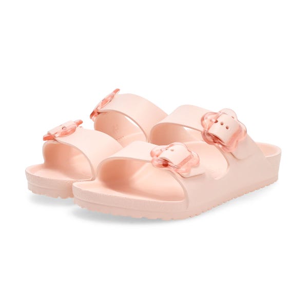 Girls'  Arizona Flower Buckle EVA Narrow Sandal - Light Rose