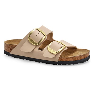 Sandale pour femme Arizona Big Buckle Birko-Flor à 2 brides étroite - Sandcastle