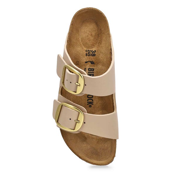 Women's Arizona Big Buckle Birko-Flor 2-Strap Narrow Sandal - Sandcastle