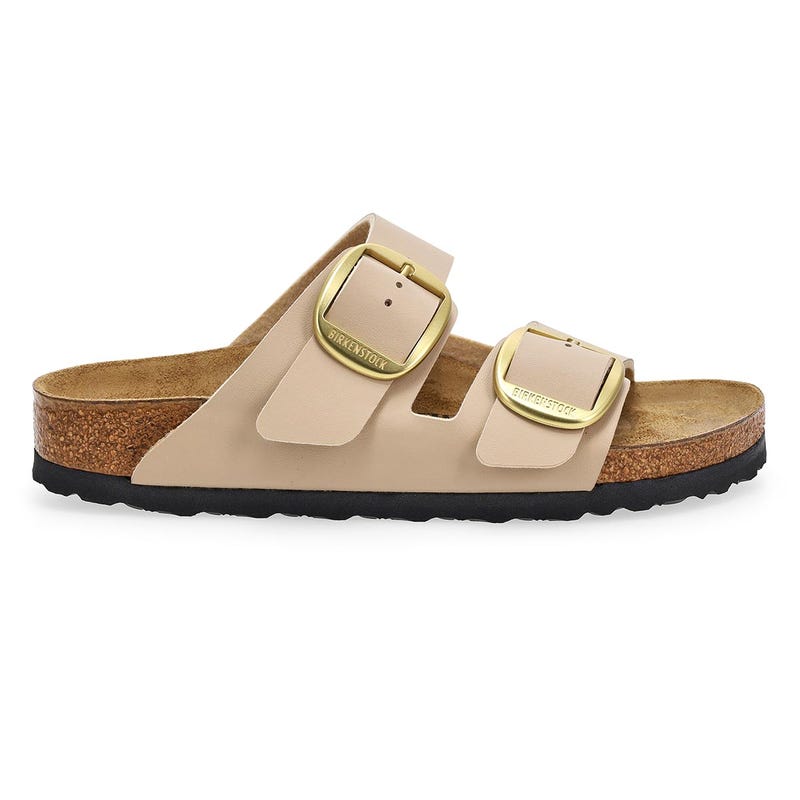 Women's Arizona Big Buckle Birko-Flor 2-Strap Narrow Sandal - Sandcastle