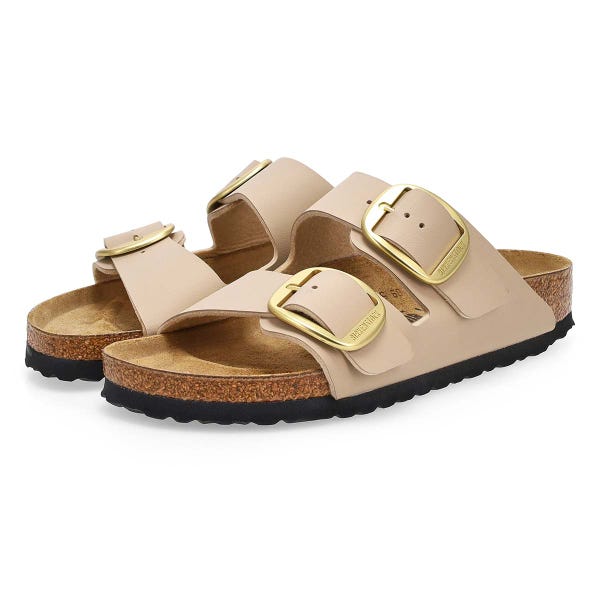 Women's Arizona Big Buckle Birko-Flor 2-Strap Narrow Sandal - Sandcastle
