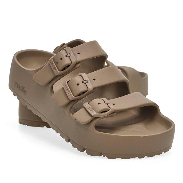 Women's Florida III Platform EVA 3 Strap Narrow Sandal - Gray Taupe