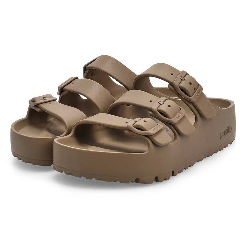 Women's Florida III Platform EVA 3 Strap Narrow Sandal - Gray Taupe