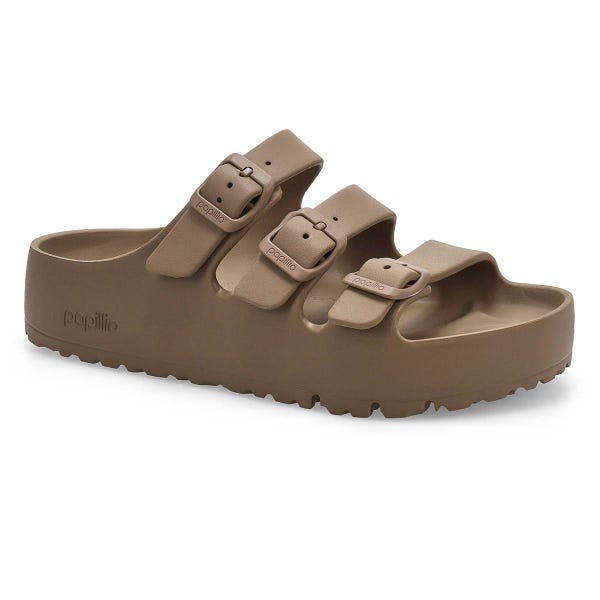 Women's Florida III Platform EVA 3 Strap Narrow Sandal - Gray Taupe