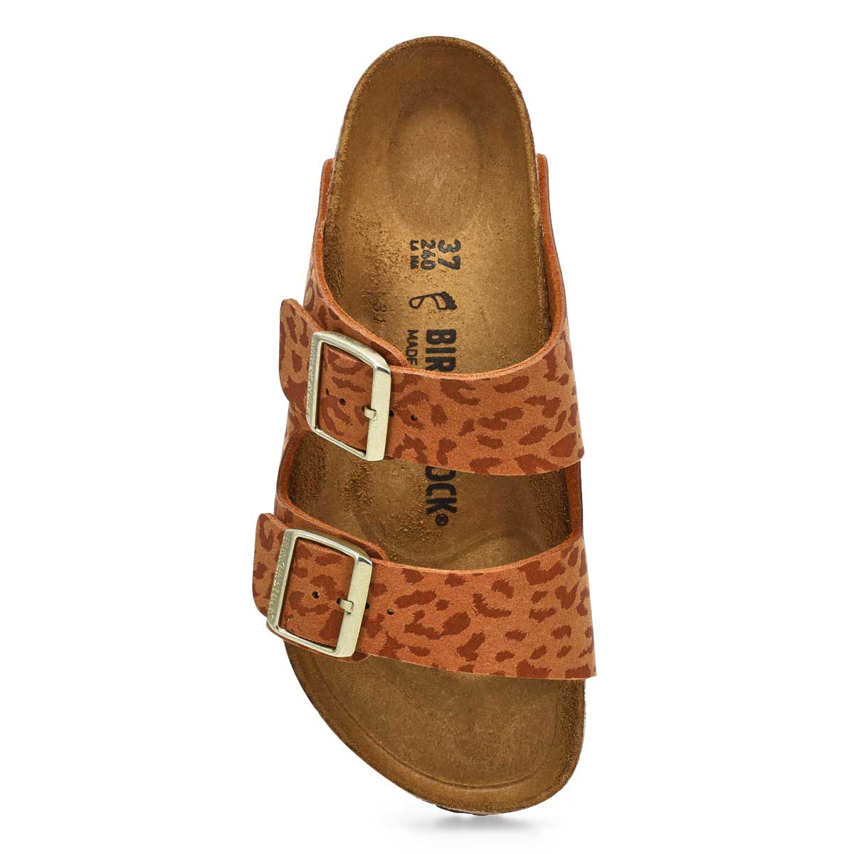 Women's Arizona Birko-Flor 2 Strap Sandal - Leo Pecan