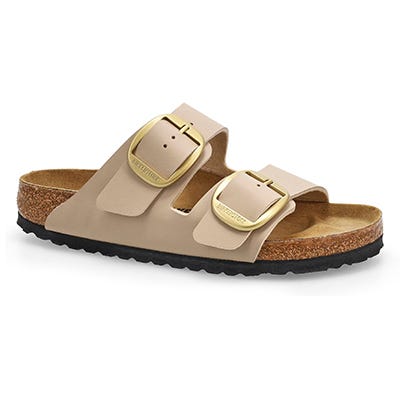 Sandale à 2 brides en Birko-Flor ARIZONA BIG BUCKLE, château de sable, femmes