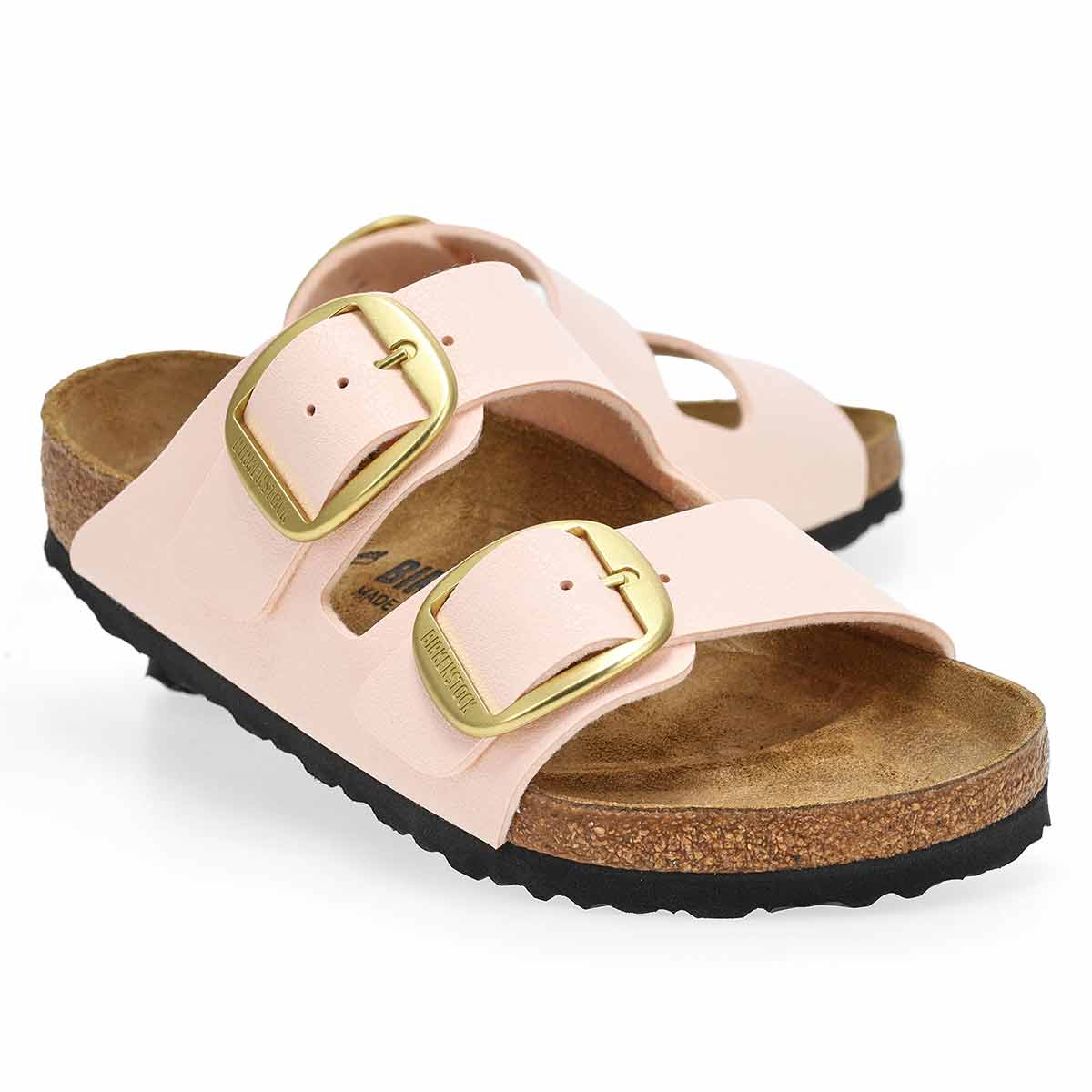 Women's Arizona Big Buckle Birkibuc 2 Strap Sandal - Light Rose