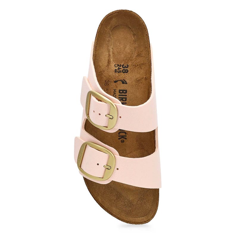 Women's Arizona Big Buckle Birkibuc 2-Strap Narrow Sandal - Light Rose