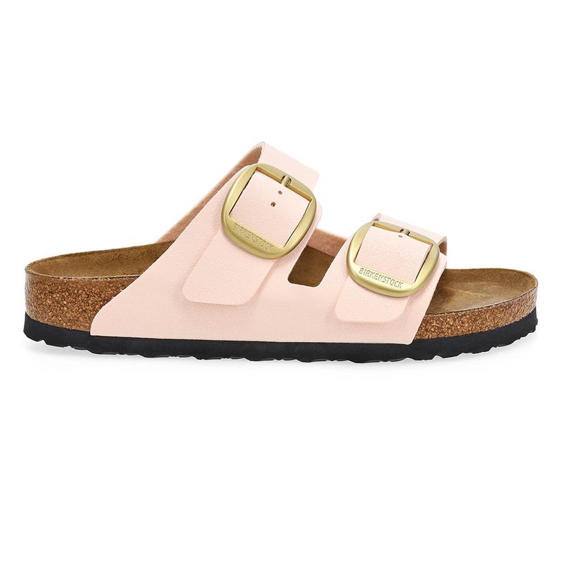 Women's Arizona Big Buckle Birkibuc 2-Strap Narrow Sandal - Light Rose