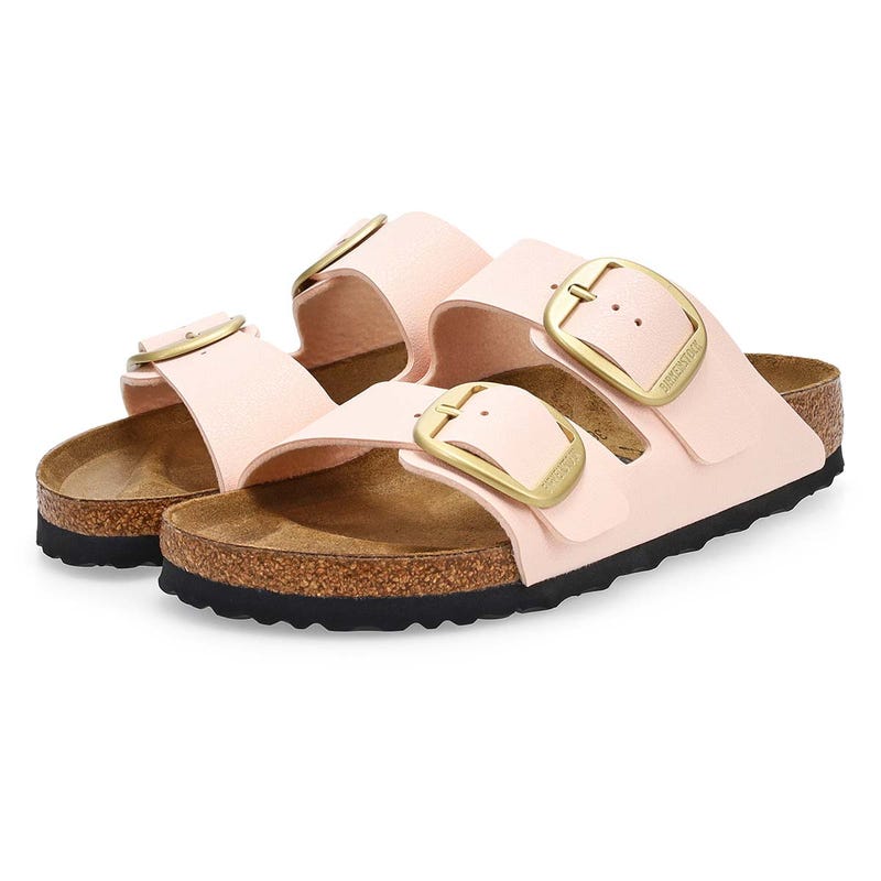Women's Arizona Big Buckle Birkibuc 2-Strap Narrow Sandal - Light Rose