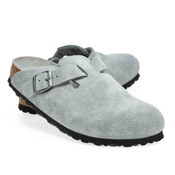 Sabot à lit de pied souple BOSTON, sauge pure, femmes - ÉTROIT