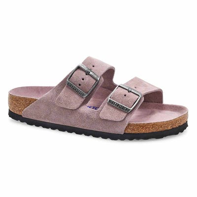 Lds Arizona Soft Footbed 2 Strap Sandal - Faded Purple