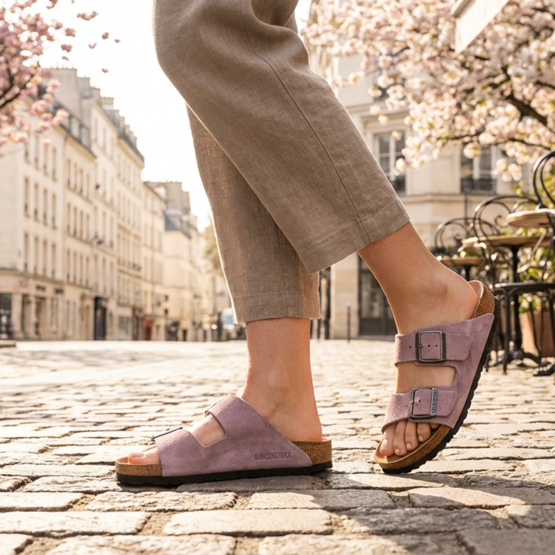 Sandale à assise souple ARIZONA SOFT FOOTBED, violet délavé, femmes