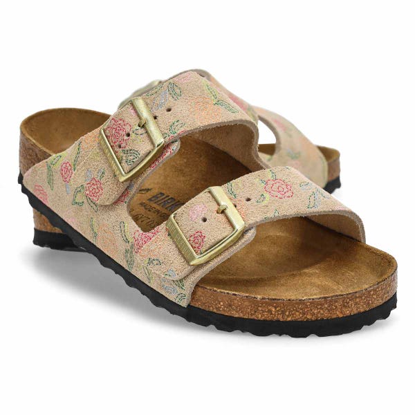 Women's Arizona Printed 2 Strap Sandal - Sandcastle/Flower