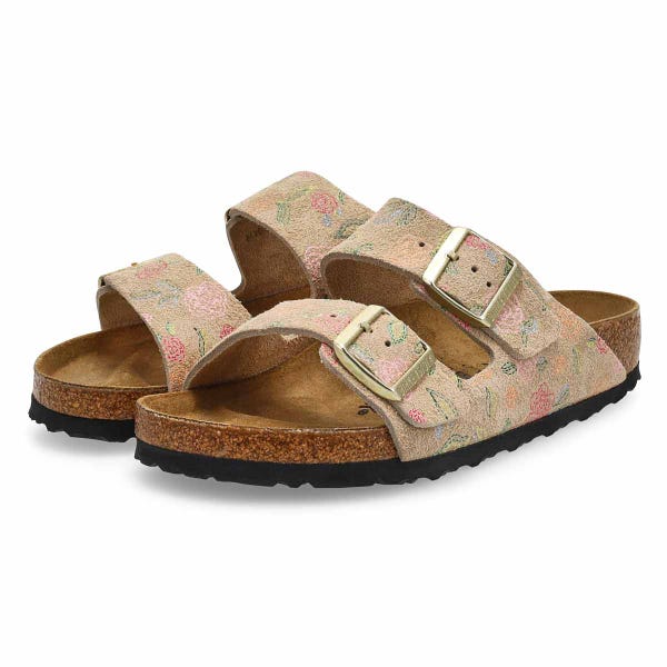 Women's Arizona Printed 2 Strap Sandal - Sandcastle/Flower