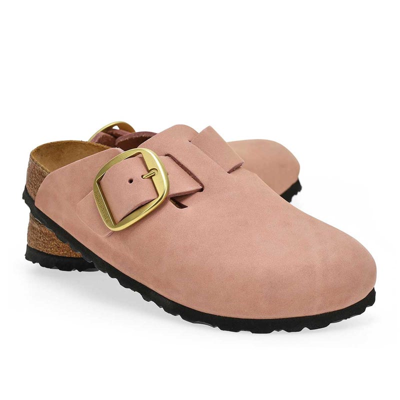 Women's Boston Big Buckle Narrow Clog - Soft Pink