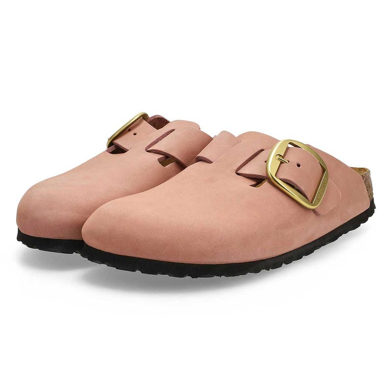 Women's Boston Big Buckle Narrow Clog - Soft Pink