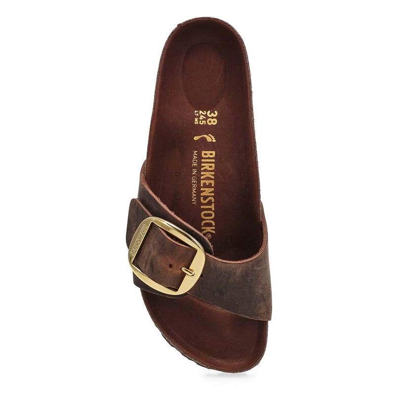 Sandales étroites à grosse boucle MADRID BIG BUCKLE, havane, femmes